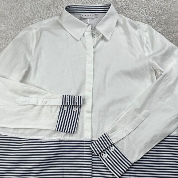 Harshman Stripe Mix Colorblock Button Up Shirt - Picture 7 of 8